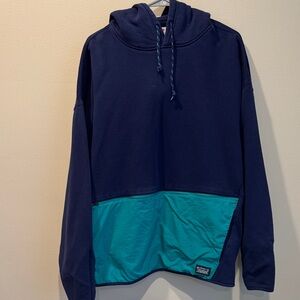 Levi's Navy Hoodie with Green Zipper Front Pouch Pocket